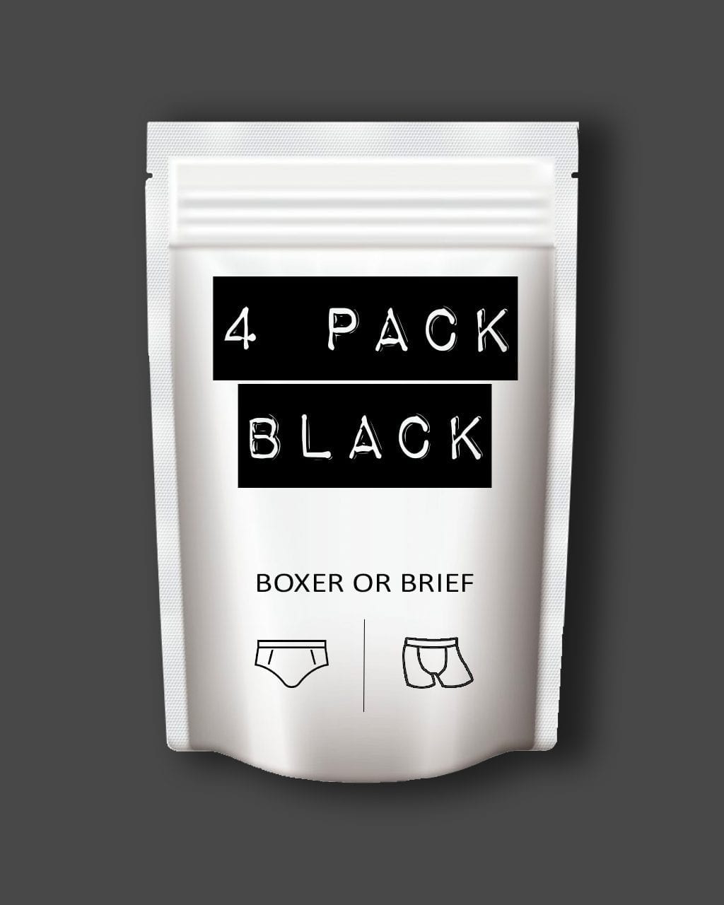 Black 4 Pack (Boxer or Brief)