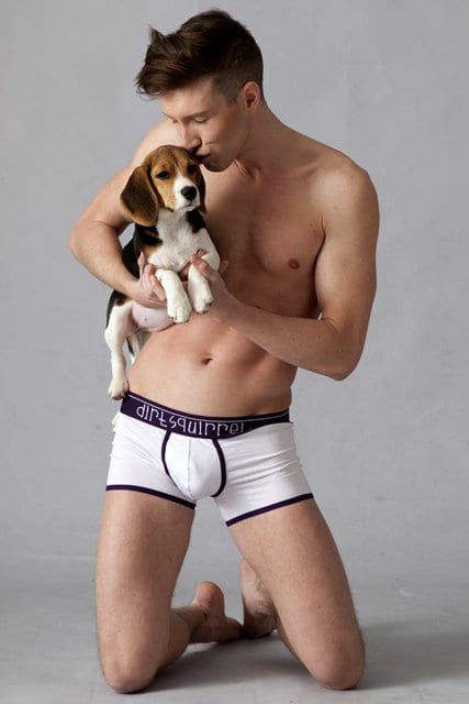 Dirt Squirrel White Briefs; Made for Dirty Guys