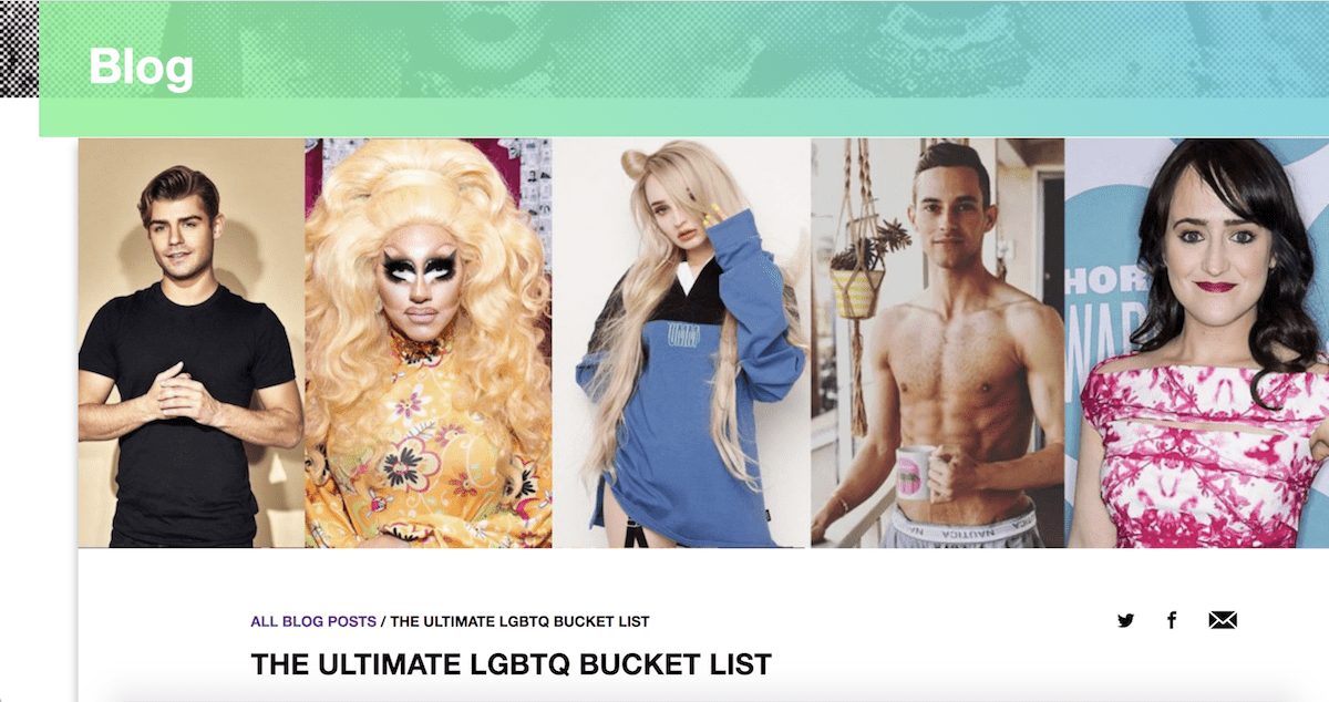 OutTV LGBTQ Bucket List