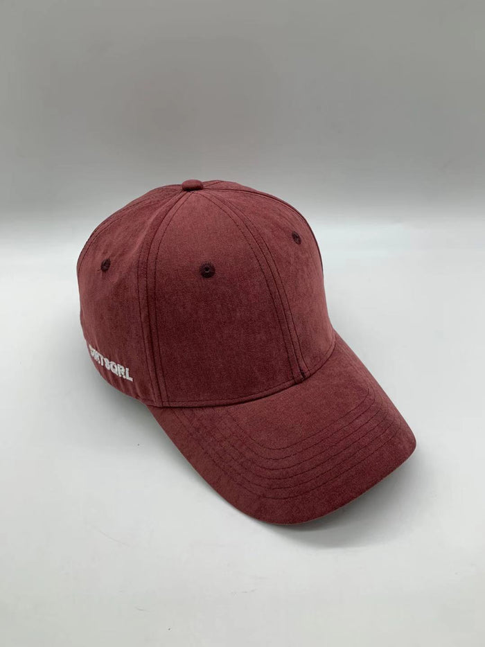 Burgundy Suede Dirt Squirrel Snap Back Front