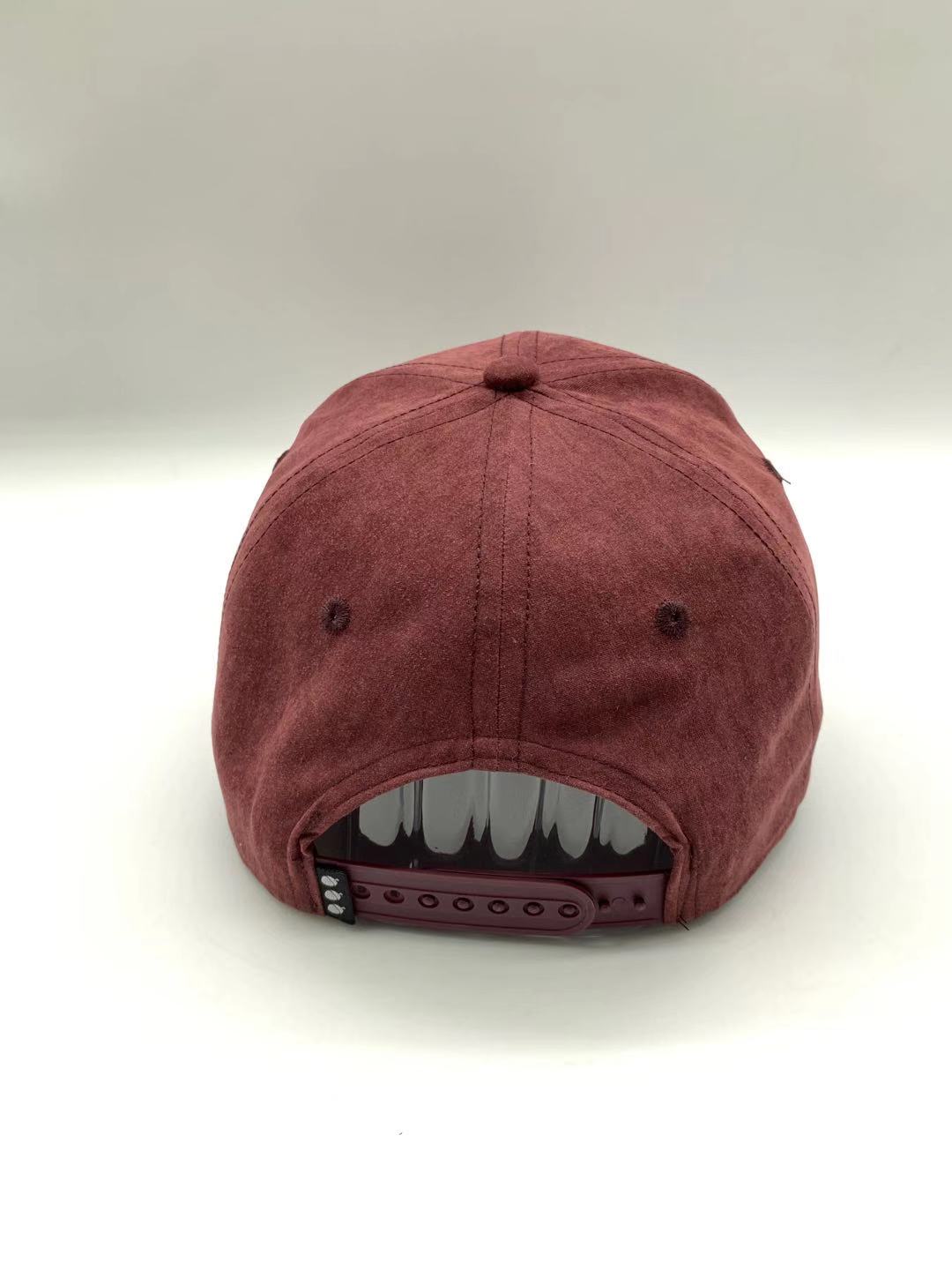 Burgundy Suede Dirt Squirrel Snapback Back