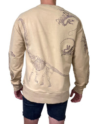 Dirt Squirrel Dinosaur Embroidered Sweater Back