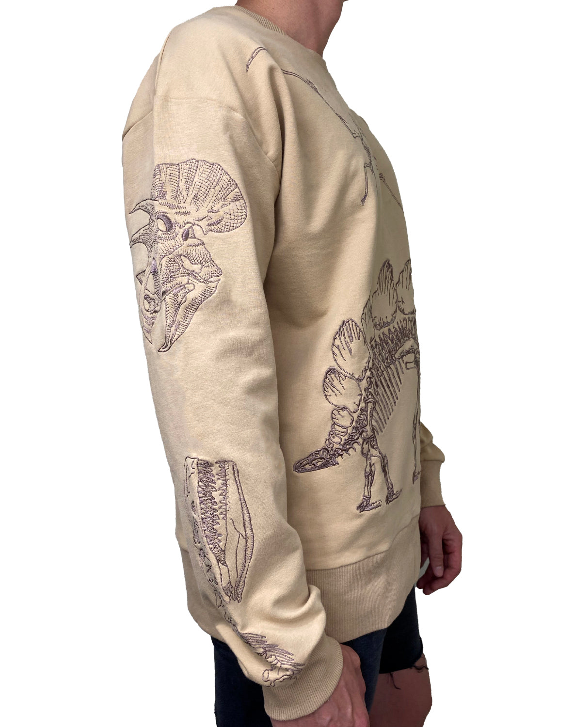 Dirt Squirrel Dinosaur Embroidered Sweater Side 2