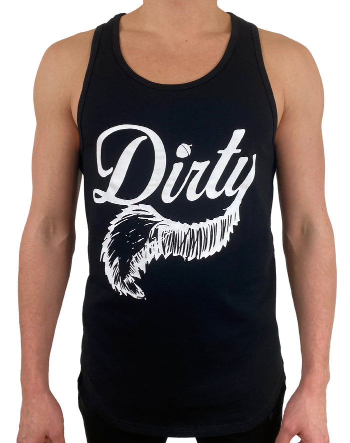 Dirt Squirrel Black Dirty Tank Big Logo