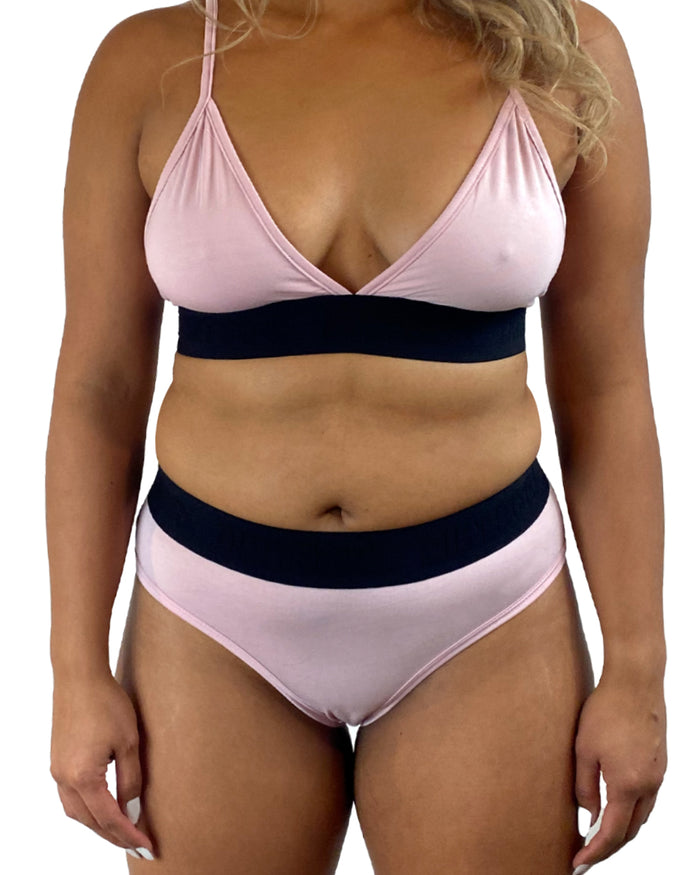 3 Piece Bundle - Womens (Pouchless Underwear x 2, Bra x 1)