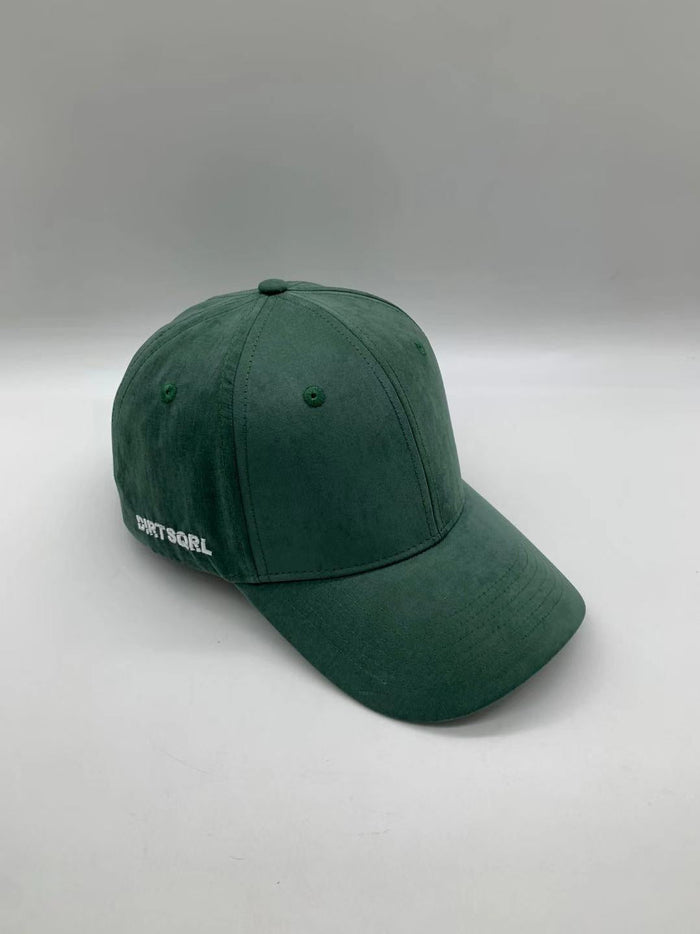Forest Green Suede Dirt Squirrel Snapback Front