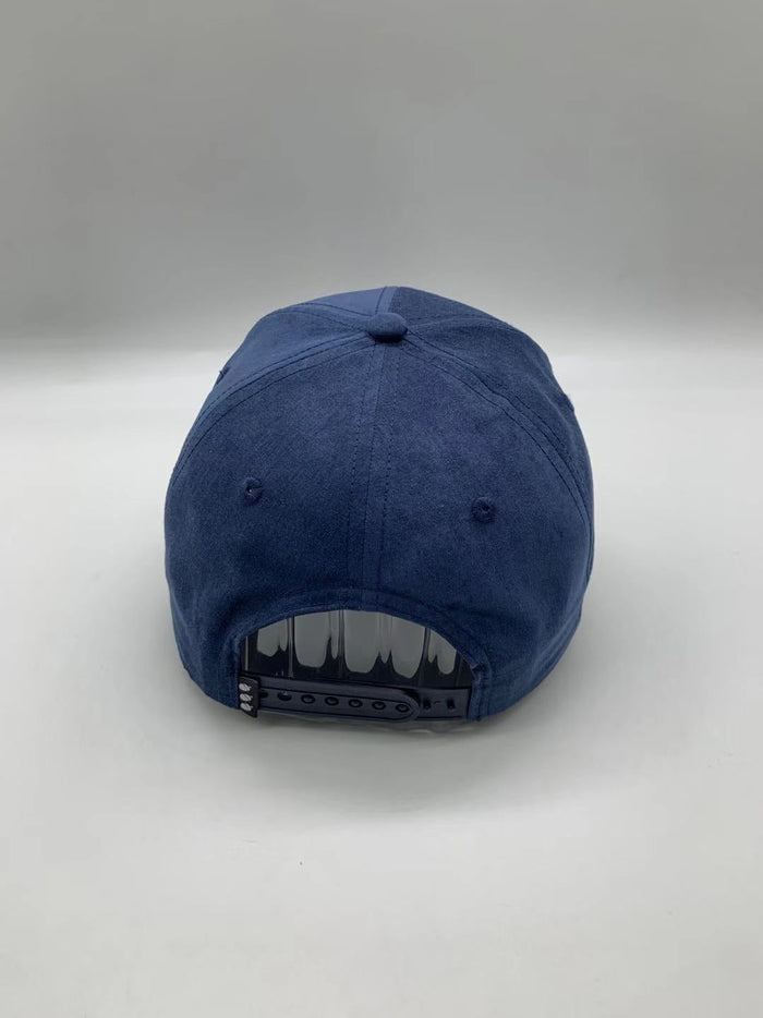 Navy Blue Suede Dirt Squirrel Snapback Back