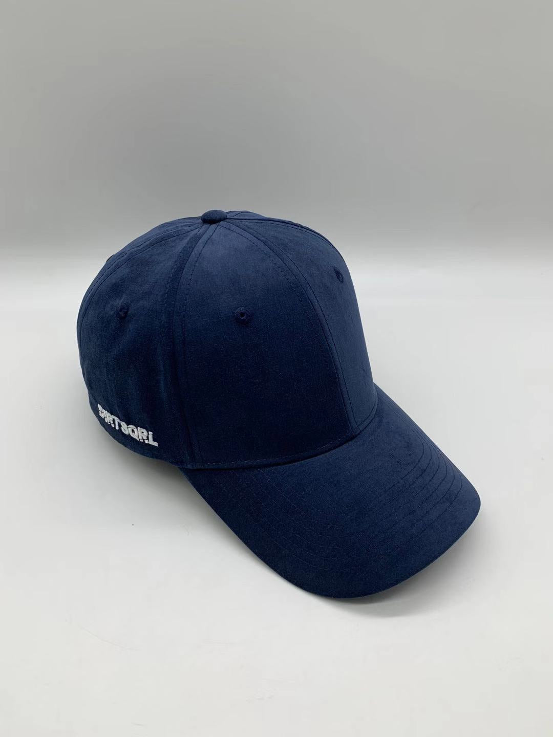 Navy Blue Suede Dirt Squirrel Snapback Front